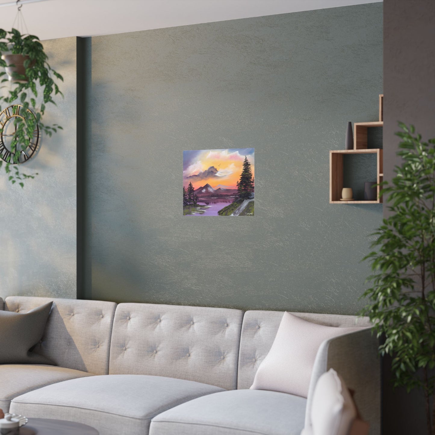 When The Sky Sings Original Art Satin Poster Print
