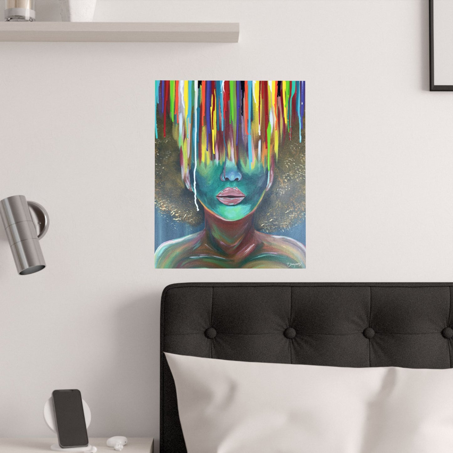Unmasked Expression Satin Print