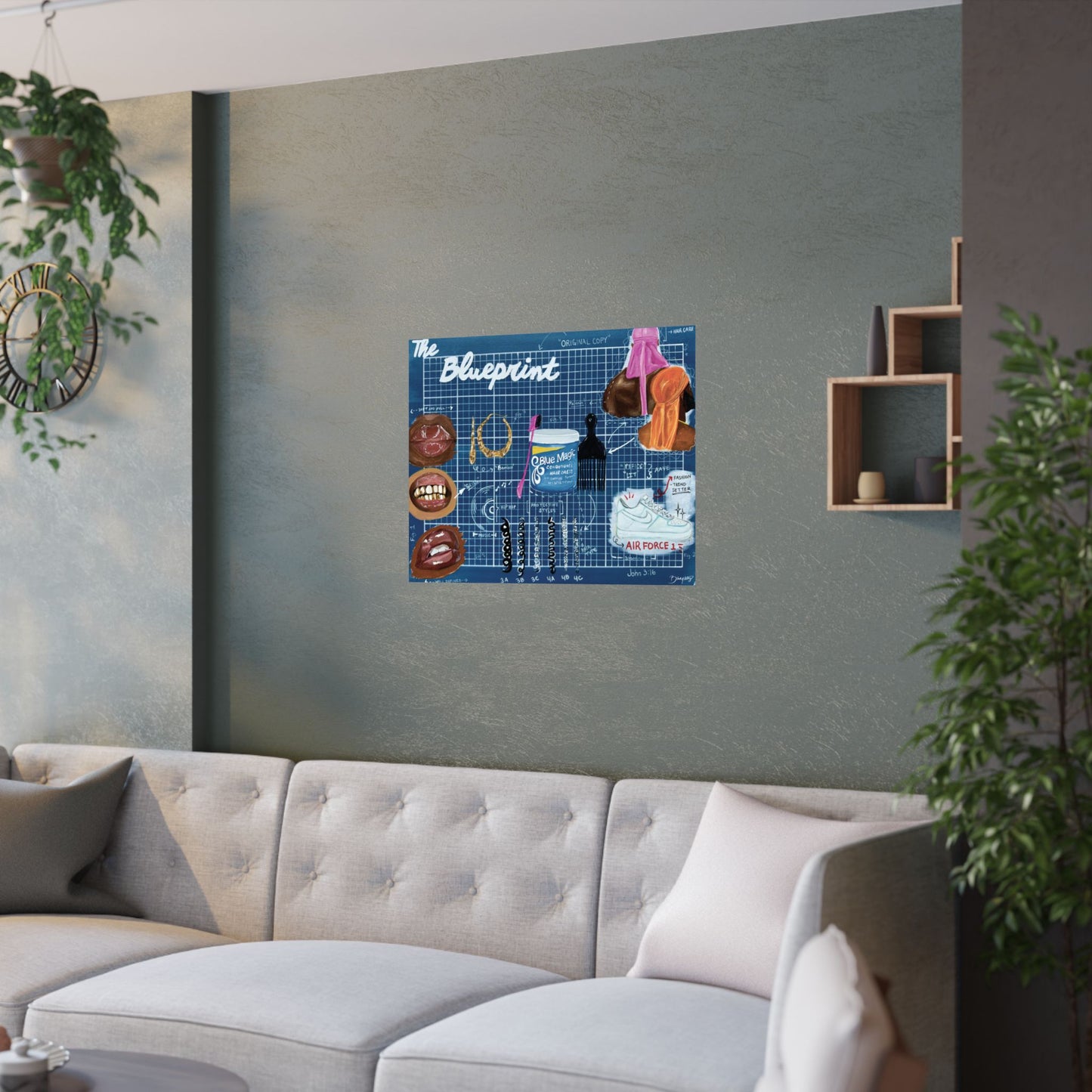 The Blueprint Satin Print