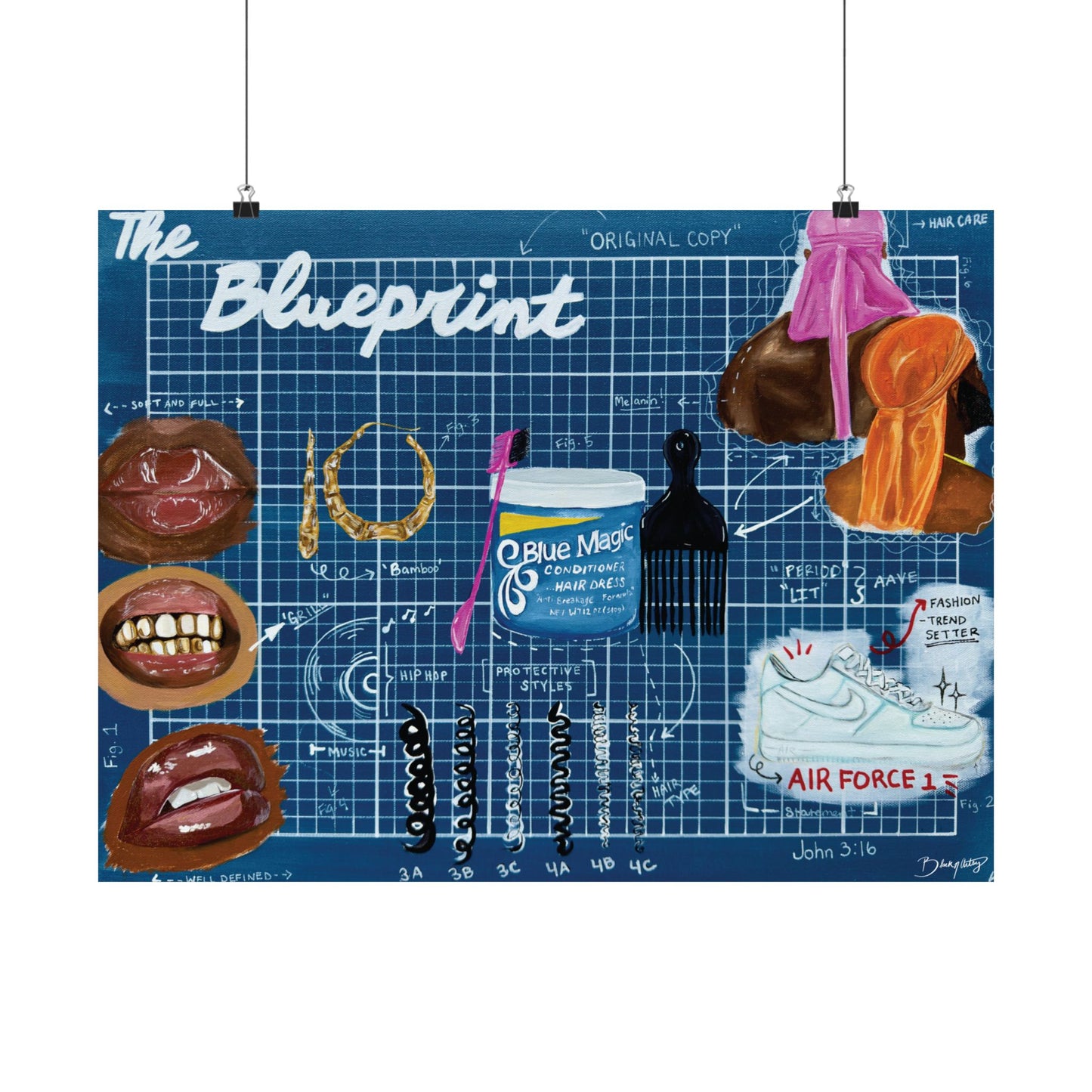 The Blueprint Satin Print