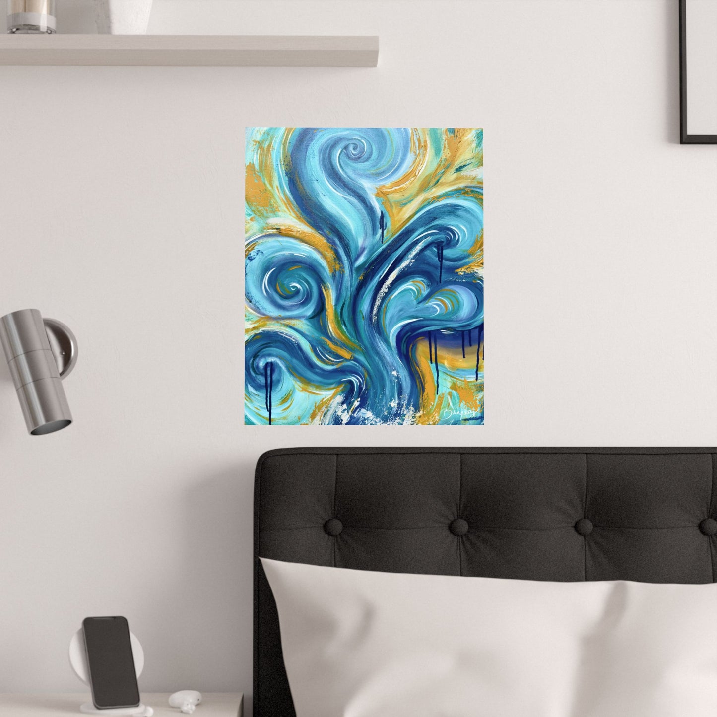 Becoming The Storm Original Art Satin Print