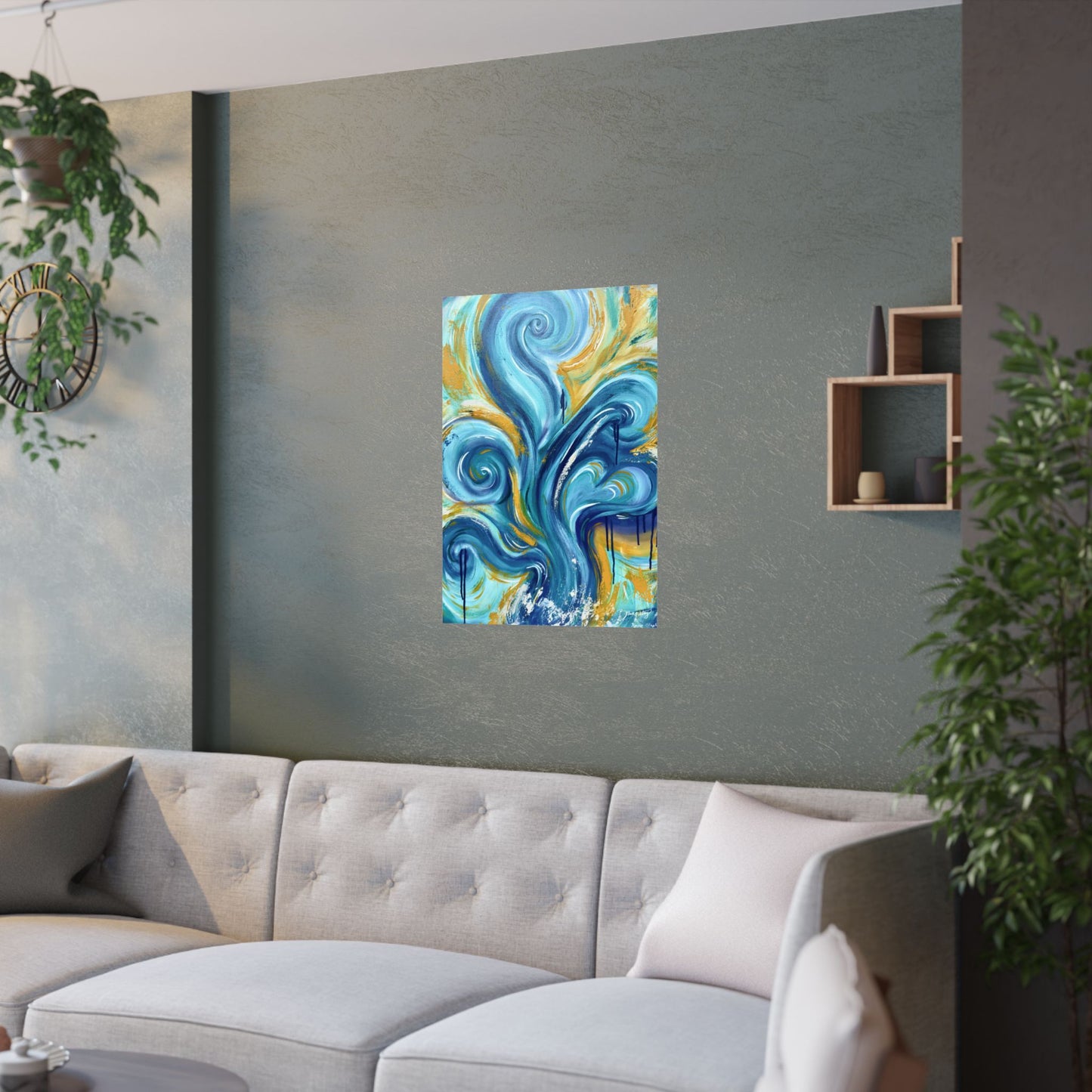 Becoming The Storm Original Art Satin Print