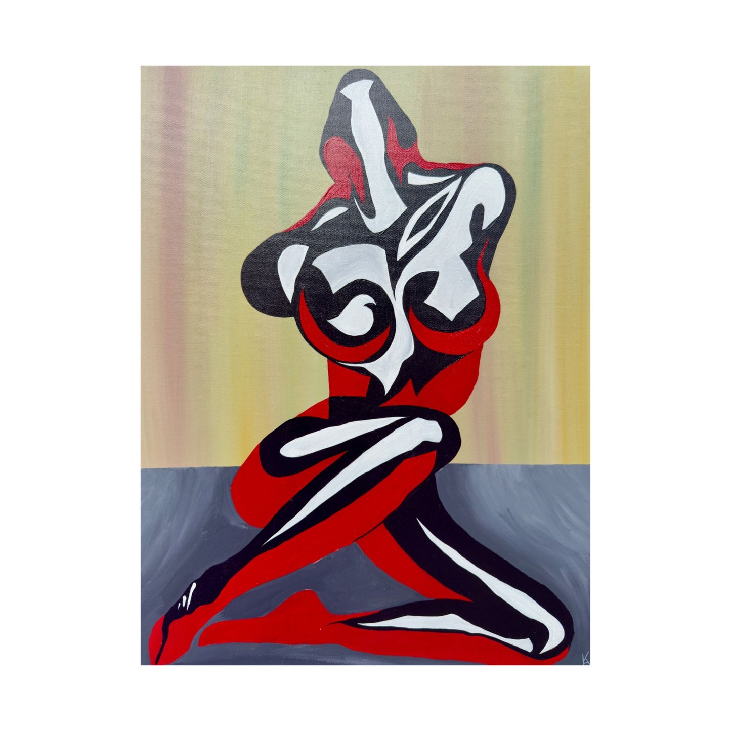 The Shape of Emotion Original Art Satin Print