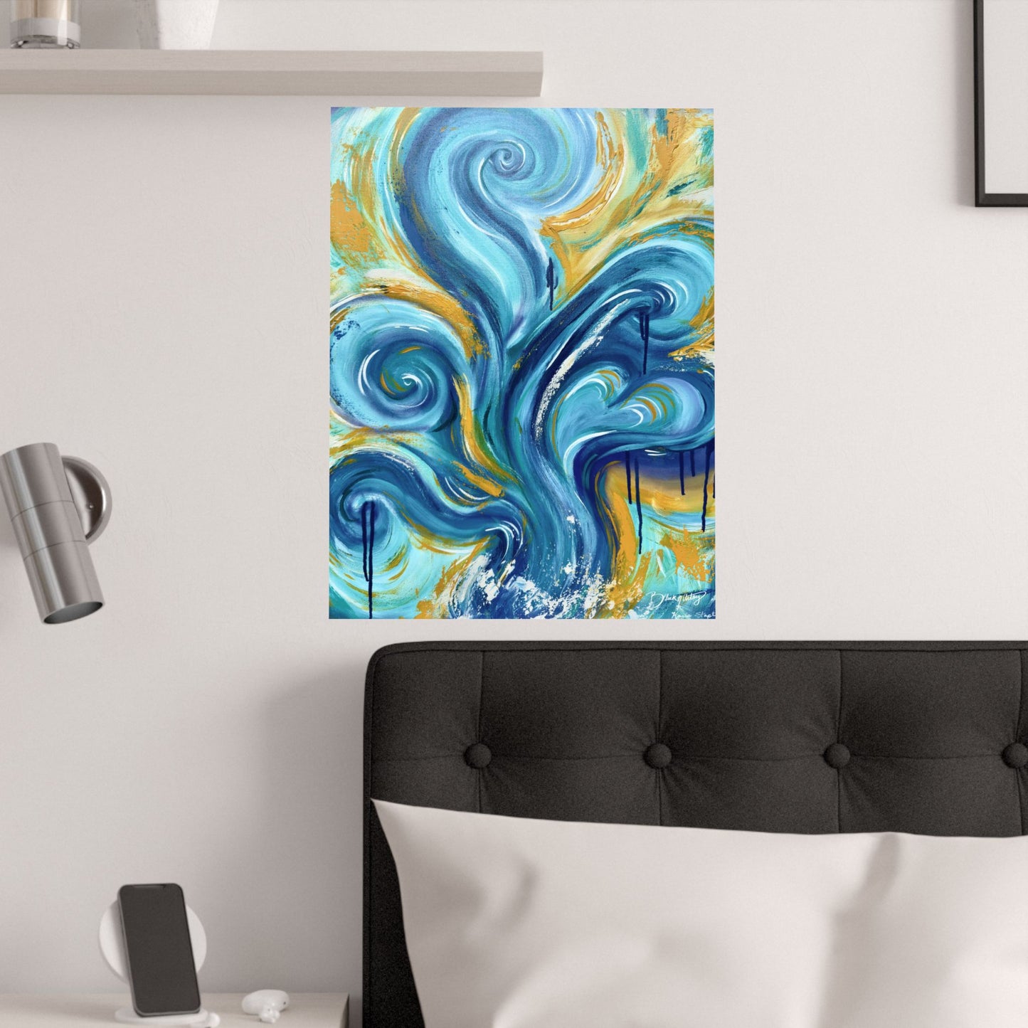 Becoming The Storm Original Art Satin Print