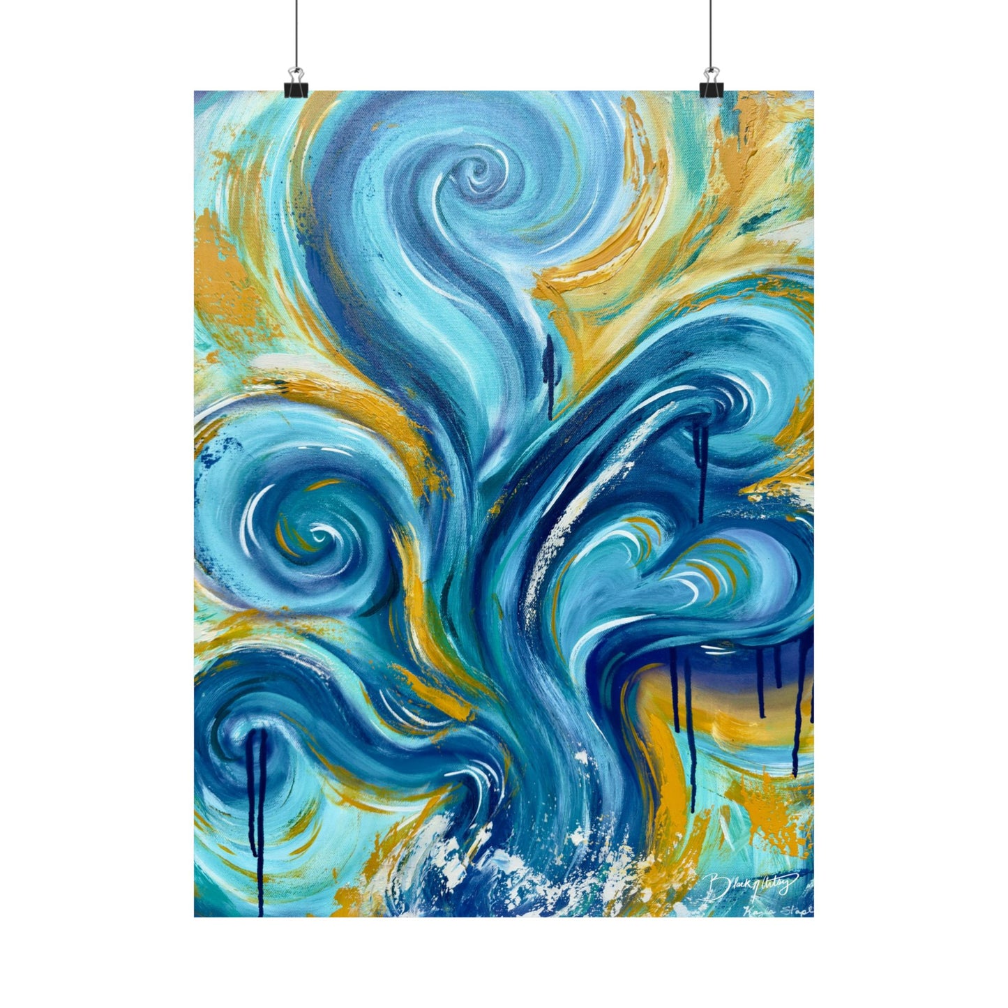 Becoming The Storm Original Art Satin Print