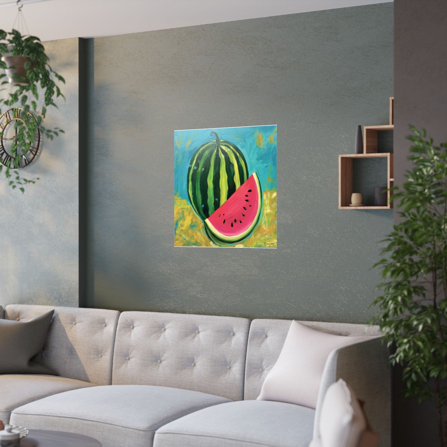 Watermelon Sugar Original Art Satin Print