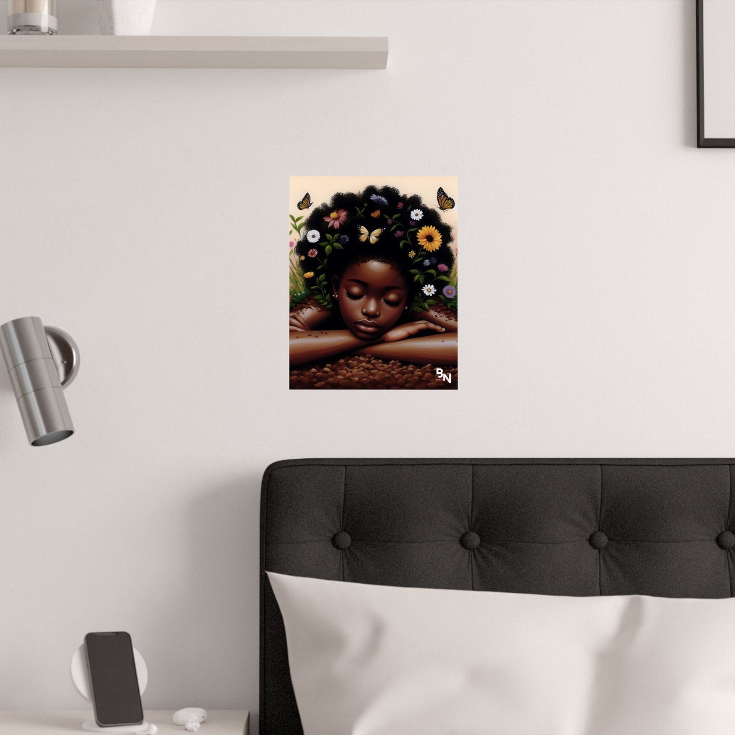 Garden Girl Satin Poster