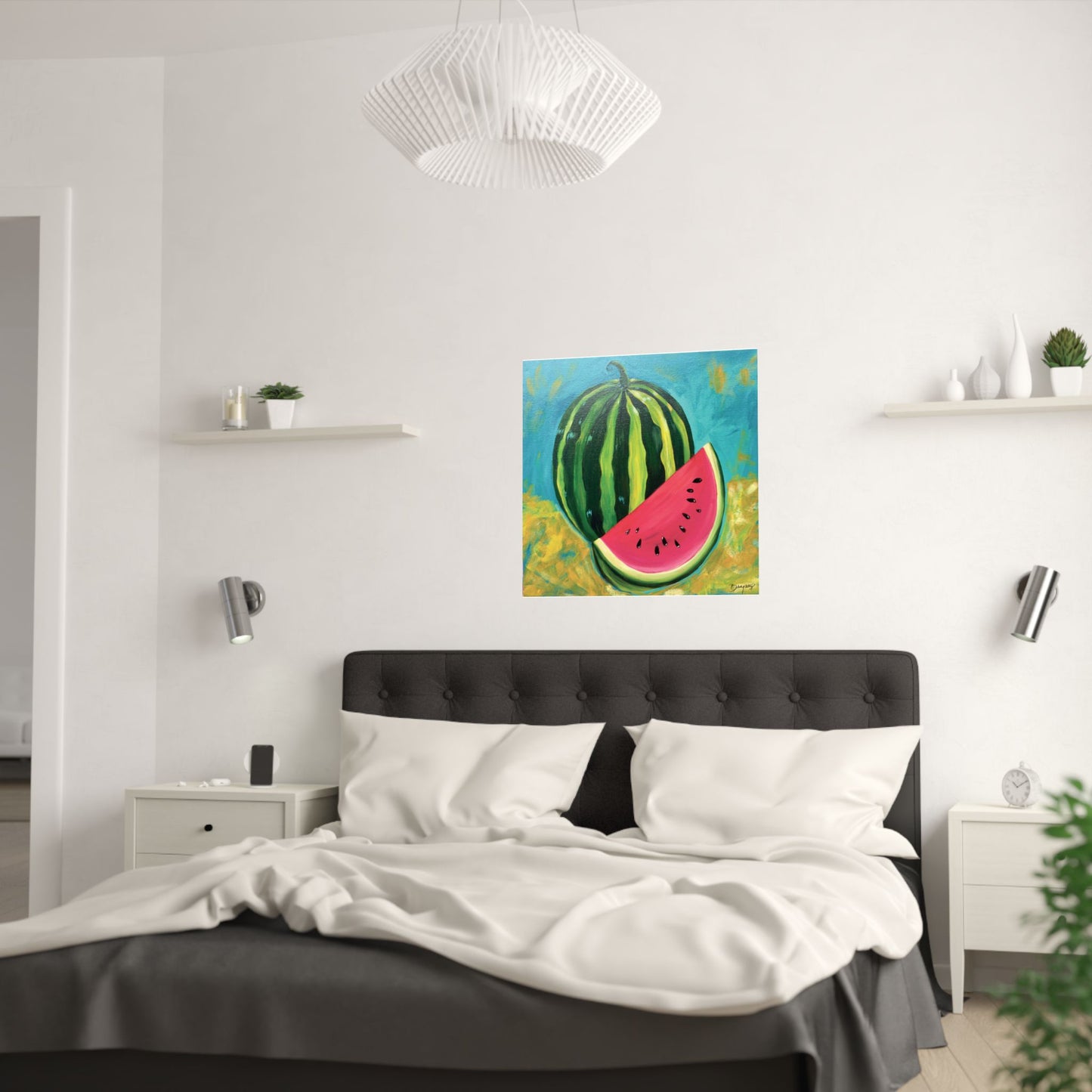 Watermelon Sugar Original Art Satin Print