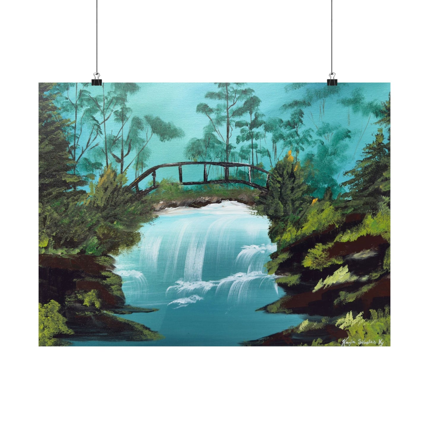 Still Waters Whisper Original Art Satin Poster Print