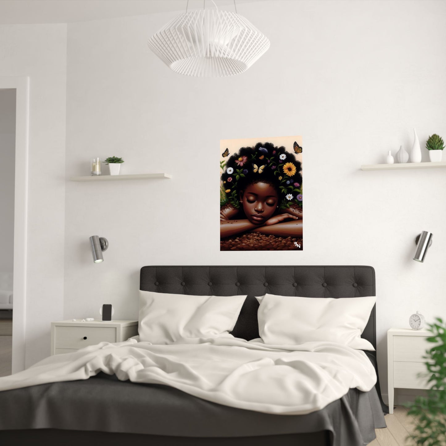 Garden Girl Satin Poster