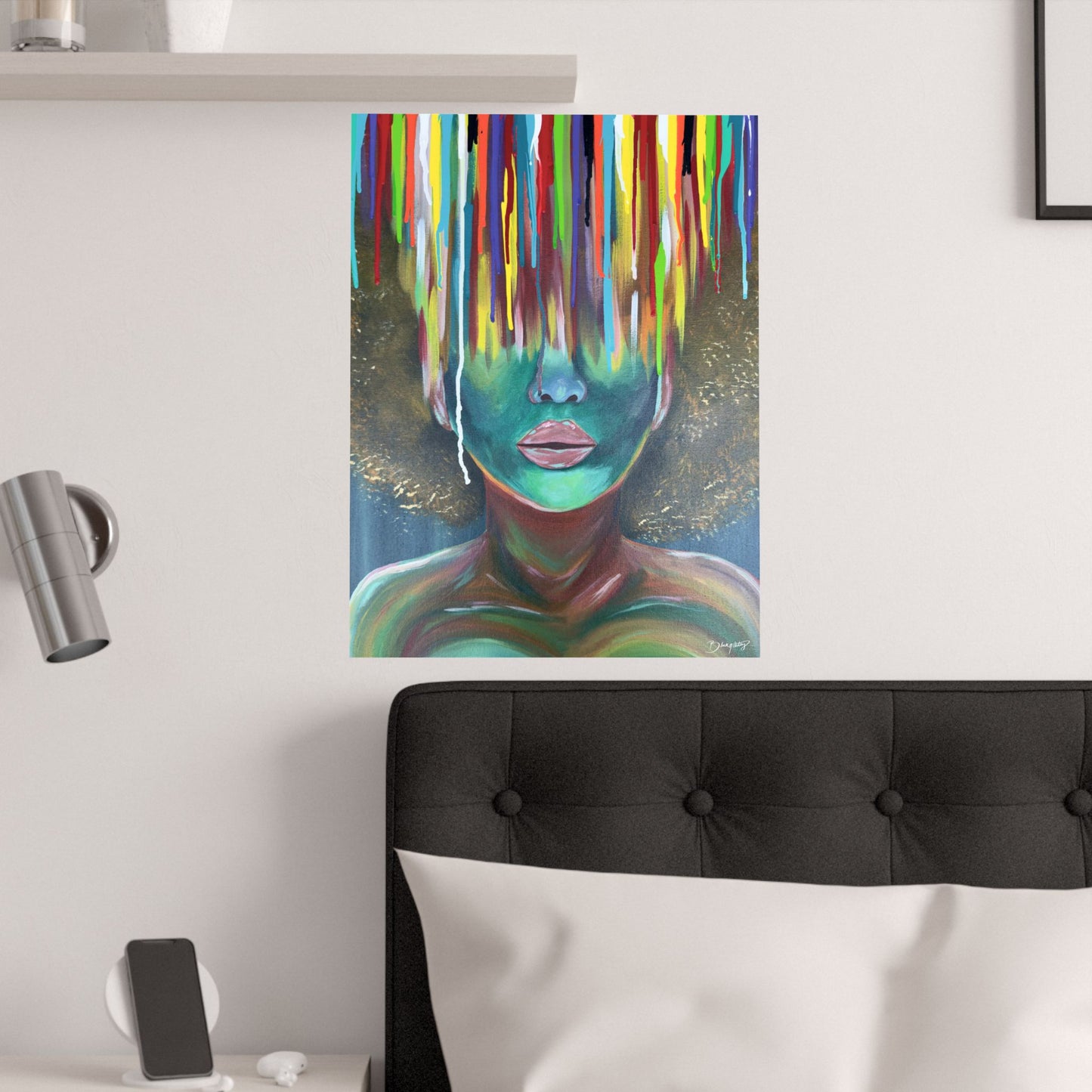 Unmasked Expression Satin Print