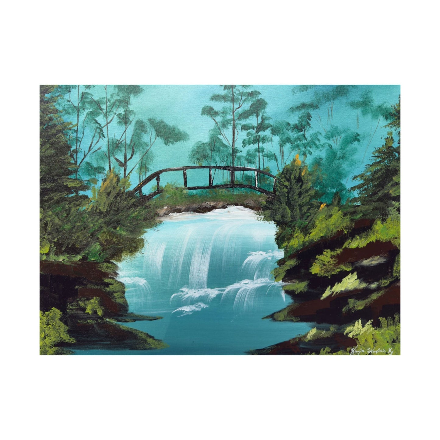 Still Waters Whisper Original Art Satin Poster Print