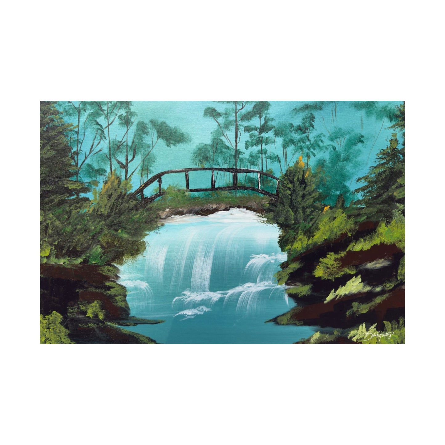 Still Waters Whisper Original Art Satin Poster Print