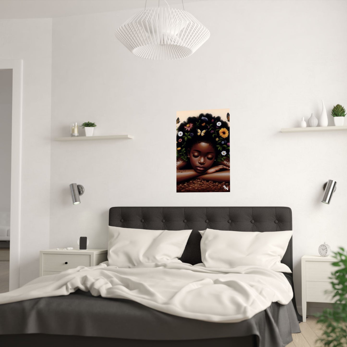 Garden Girl Satin Poster