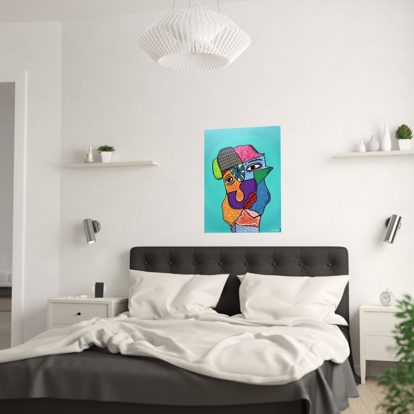 My Different Faces Original Art Satin Print
