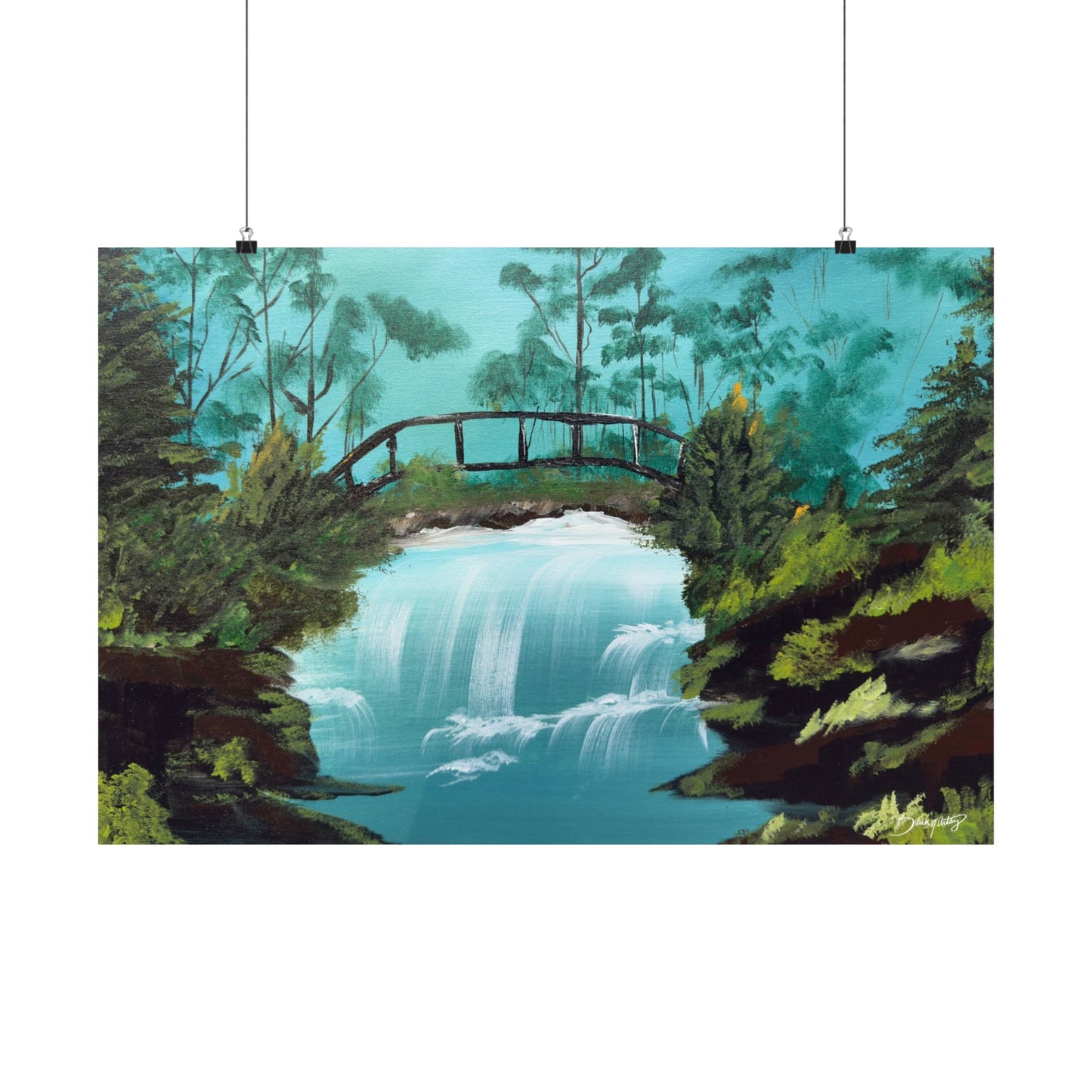 Still Waters Whisper Original Art Satin Poster Print