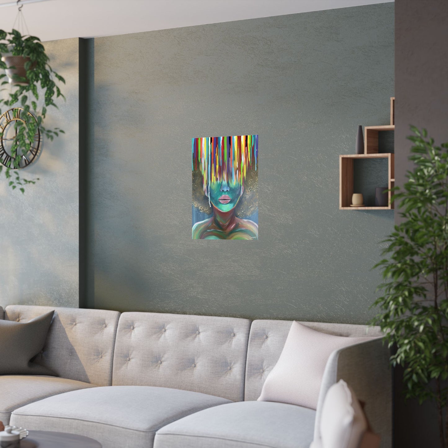 Unmasked Expression Satin Print