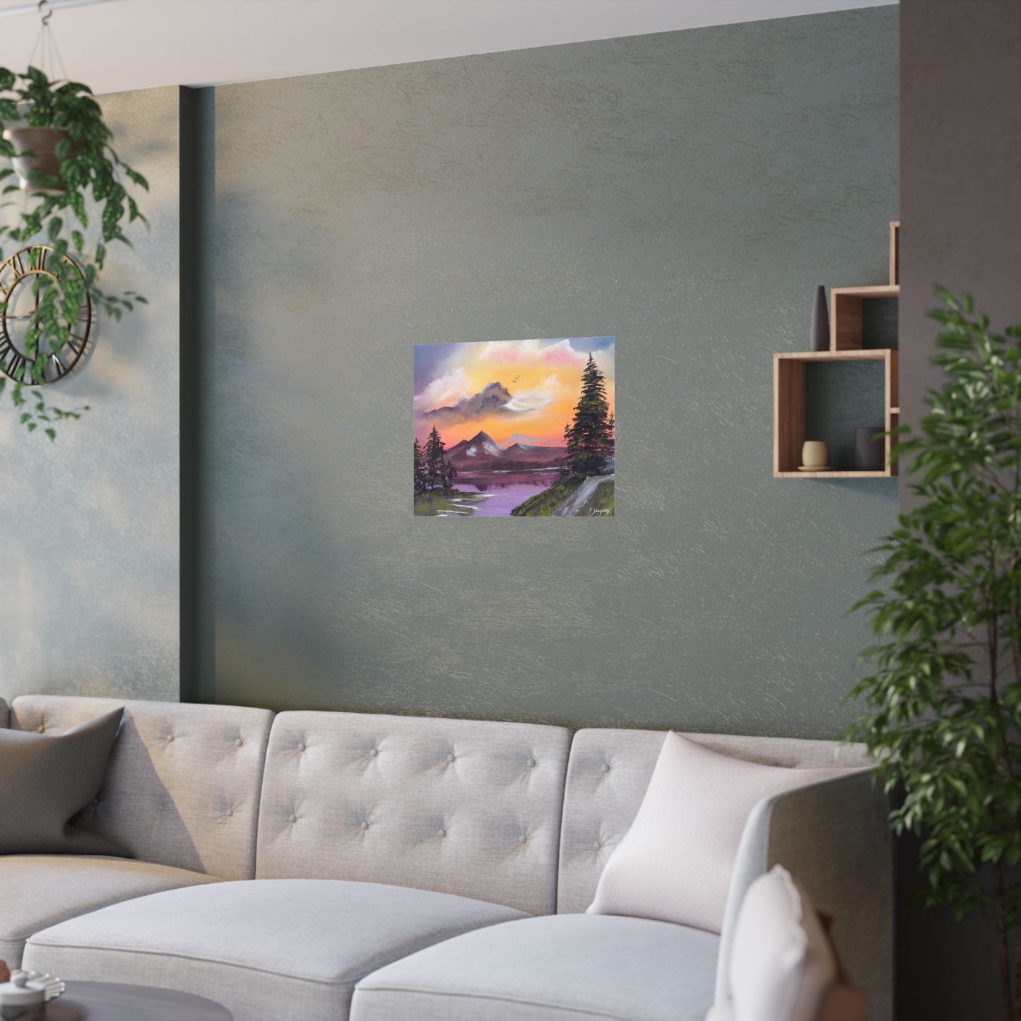 When The Sky Sings Original Art Satin Poster Print