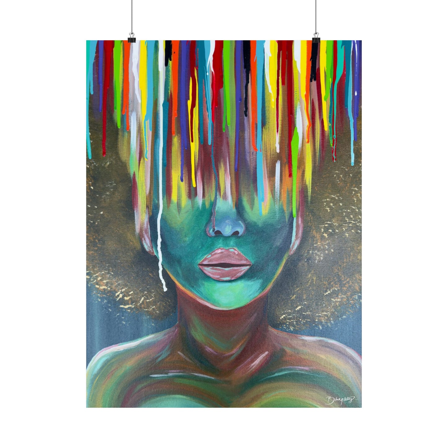 Unmasked Expression Satin Print