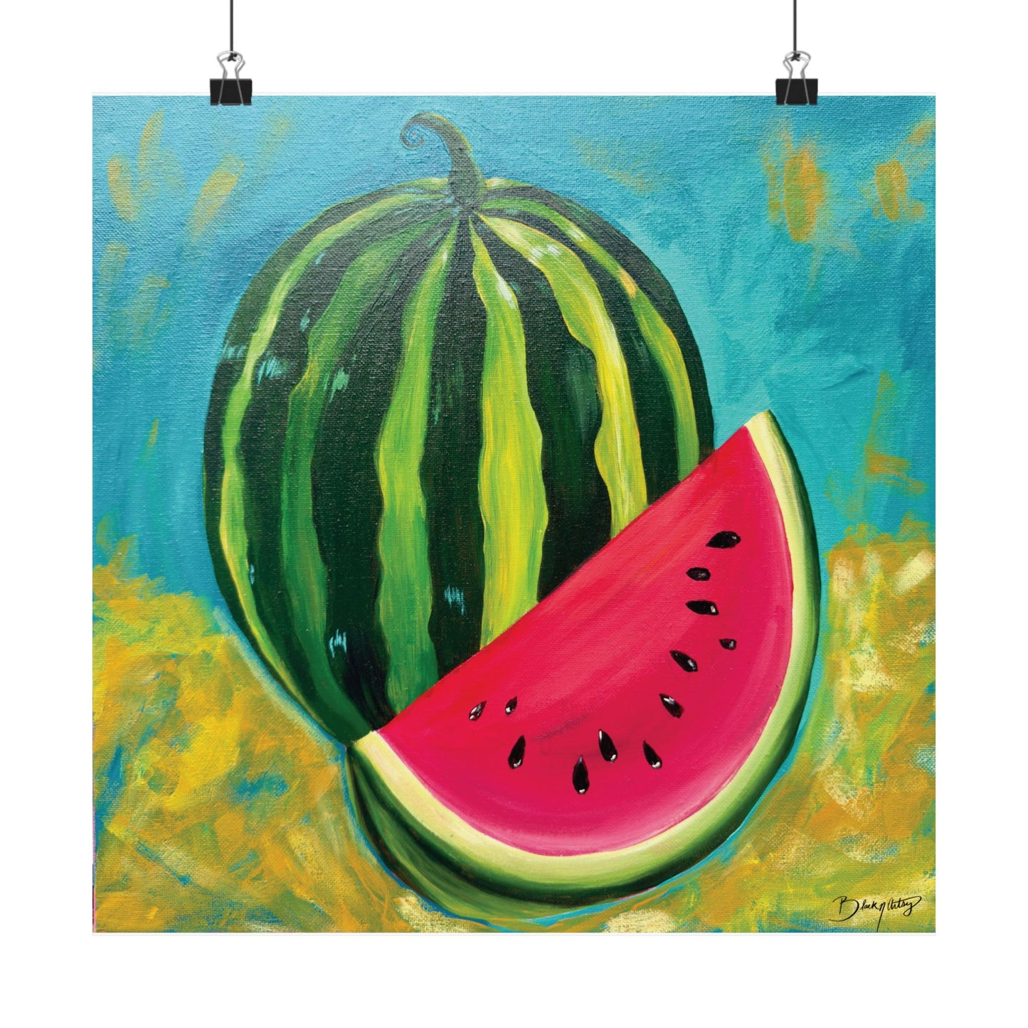 Watermelon Sugar Original Art Satin Print