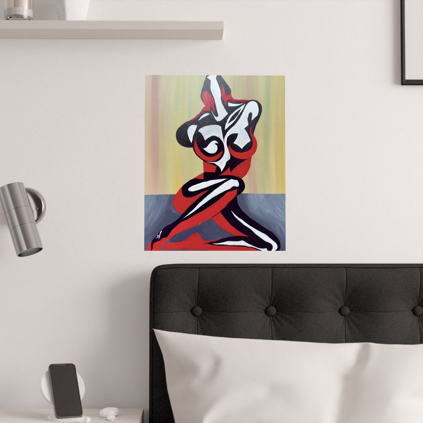 The Shape of Emotion Original Art Satin Print