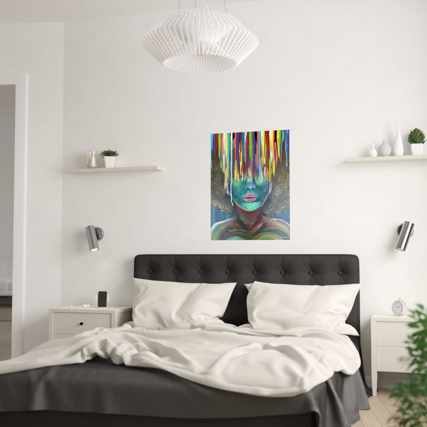 Unmasked Expression Satin Print