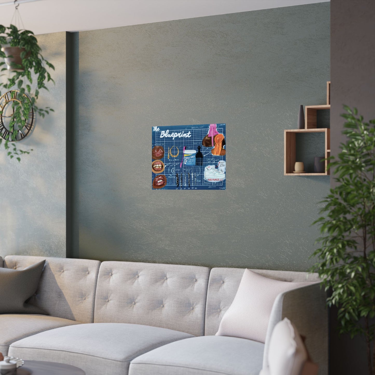The Blueprint Satin Print