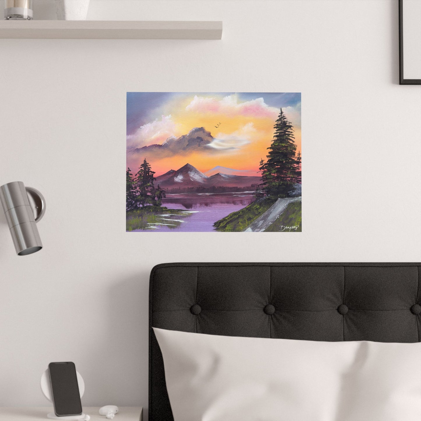 When The Sky Sings Original Art Satin Poster Print