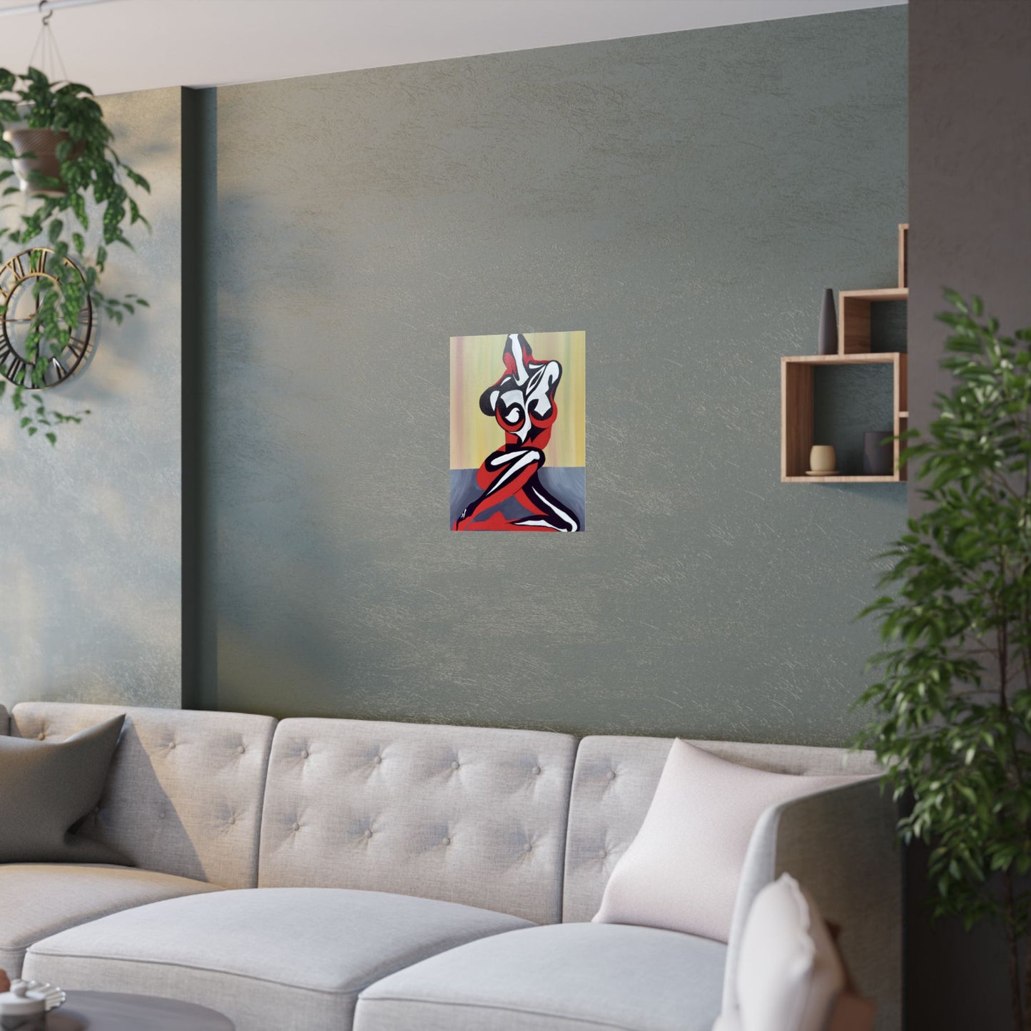 The Shape of Emotion Original Art Satin Print