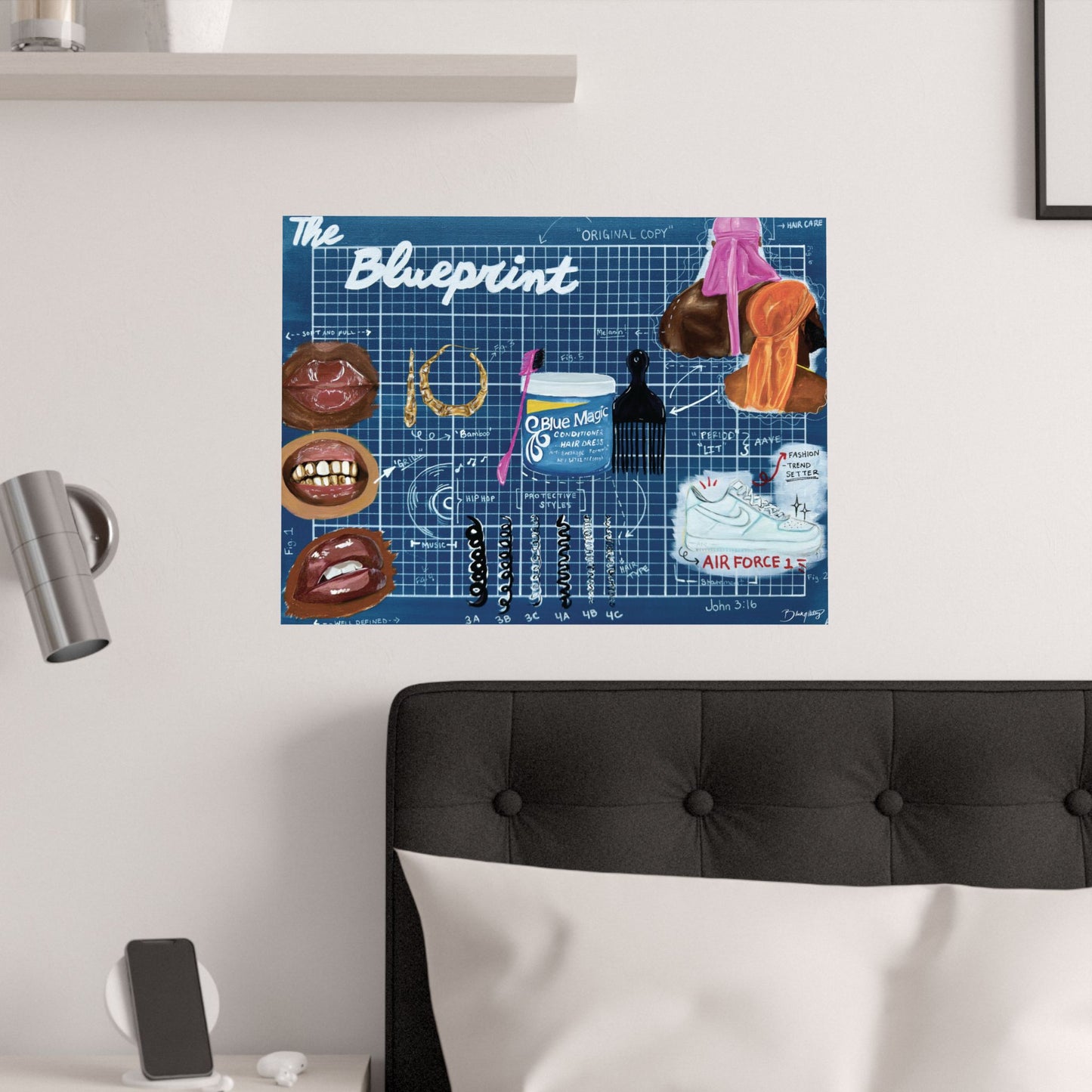 The Blueprint Satin Print