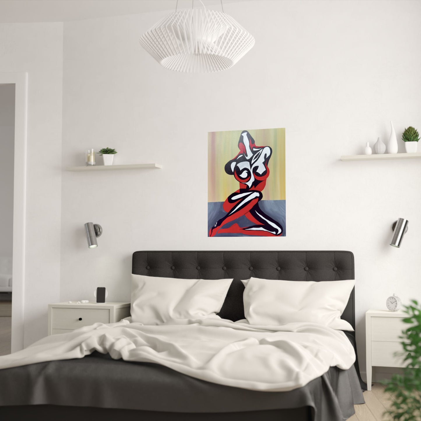 The Shape of Emotion Original Art Satin Print