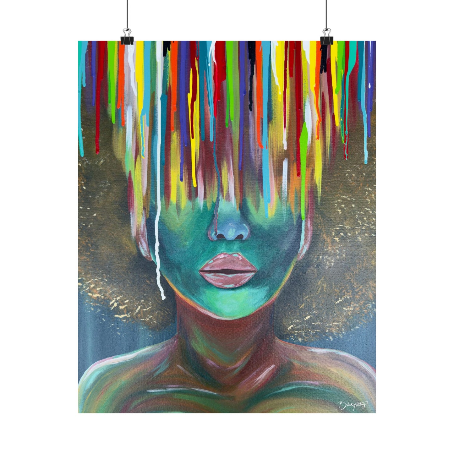Unmasked Expression Satin Print