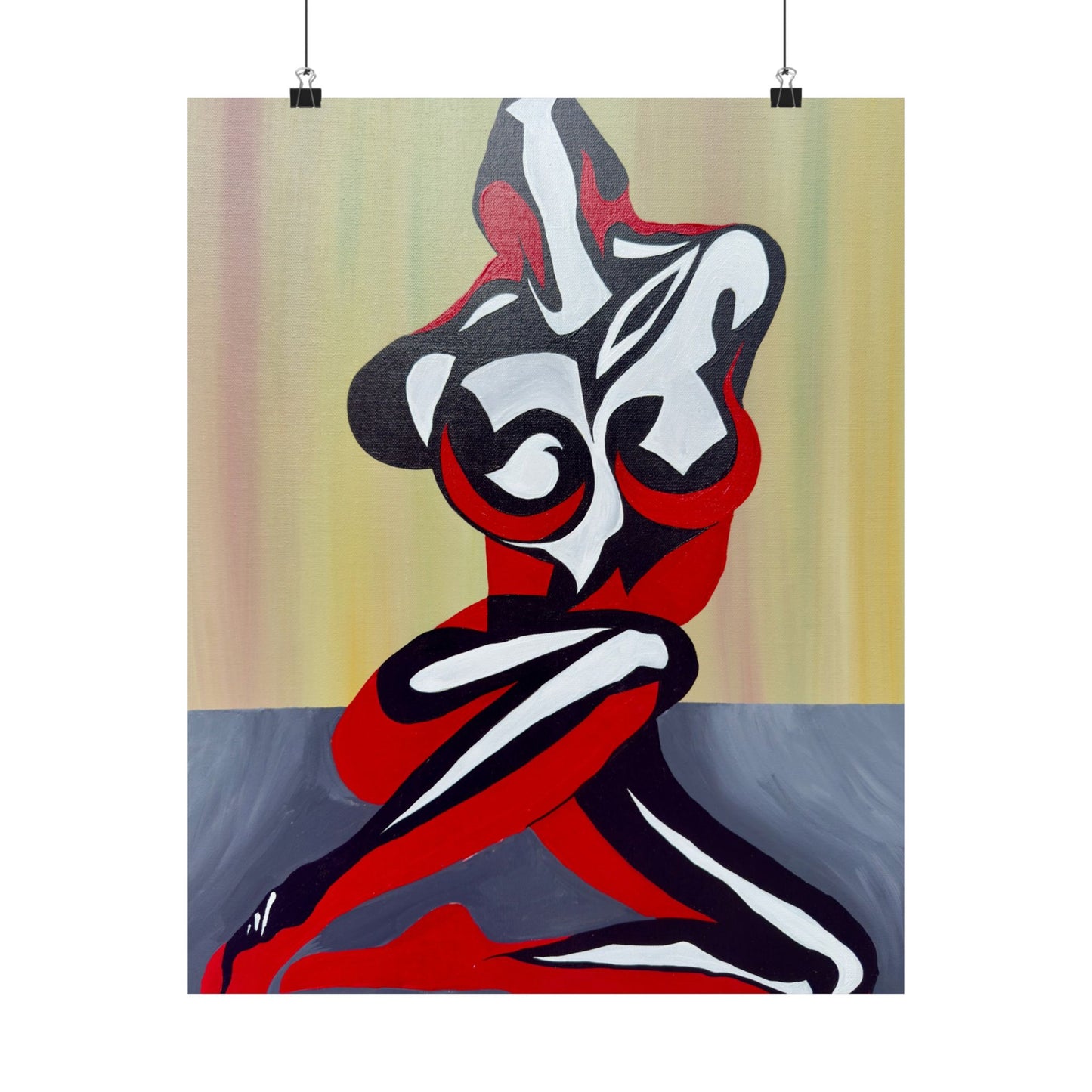 The Shape of Emotion Original Art Satin Print