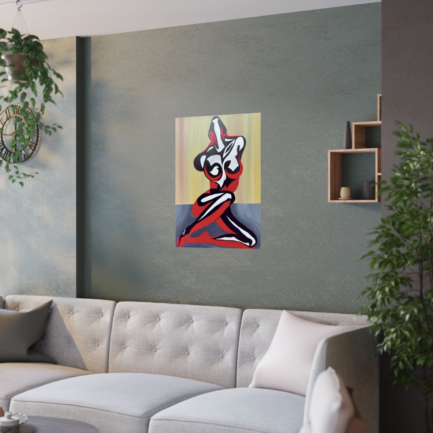 The Shape of Emotion Original Art Satin Print