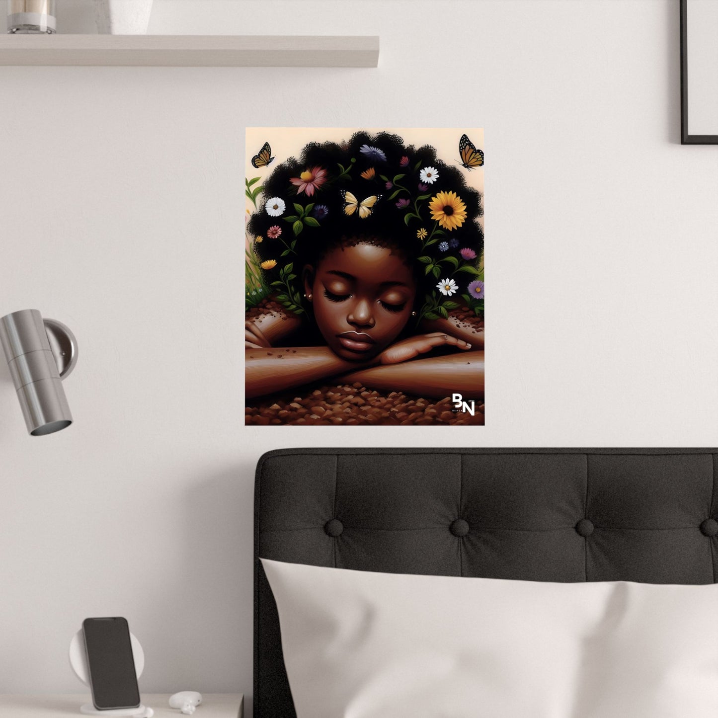 Garden Girl Satin Poster