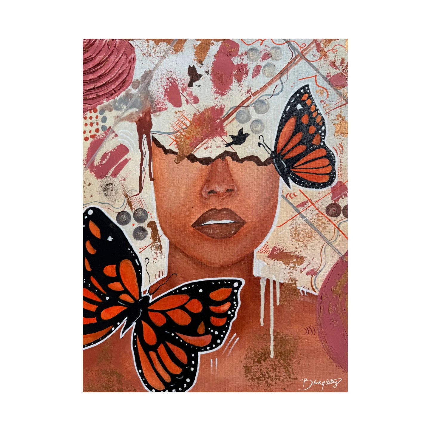 Inside My Head Satin Print