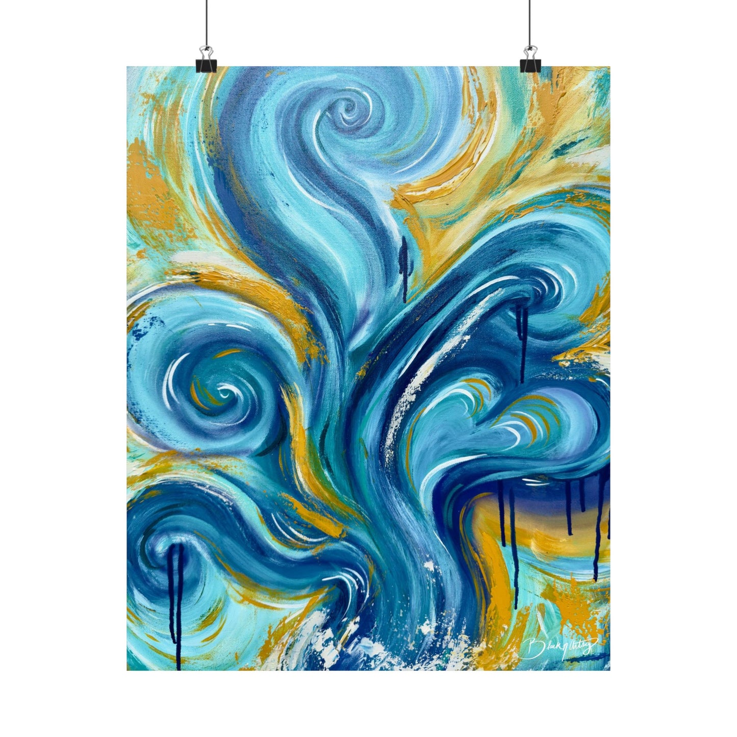 Becoming The Storm Original Art Satin Print