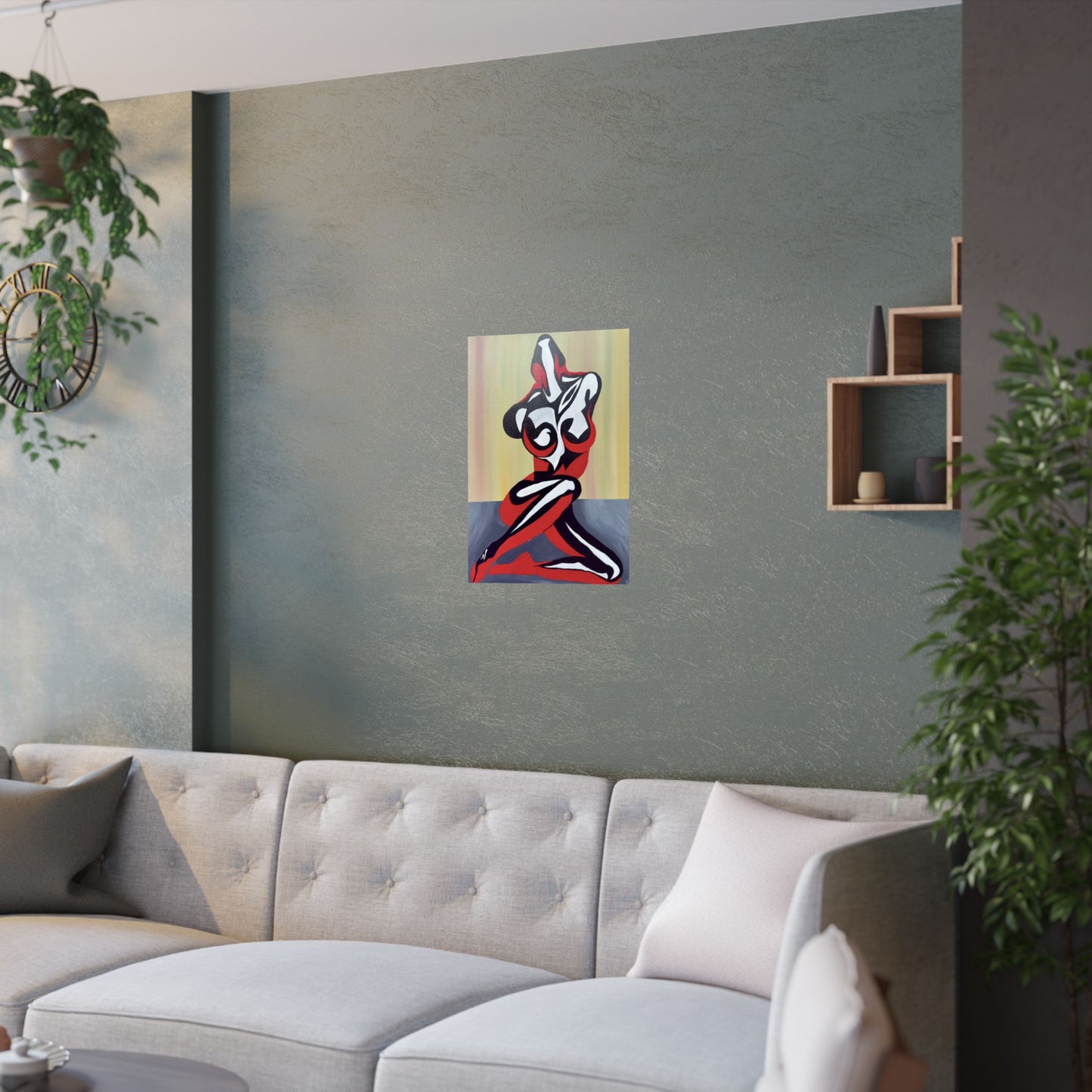 The Shape of Emotion Original Art Satin Print