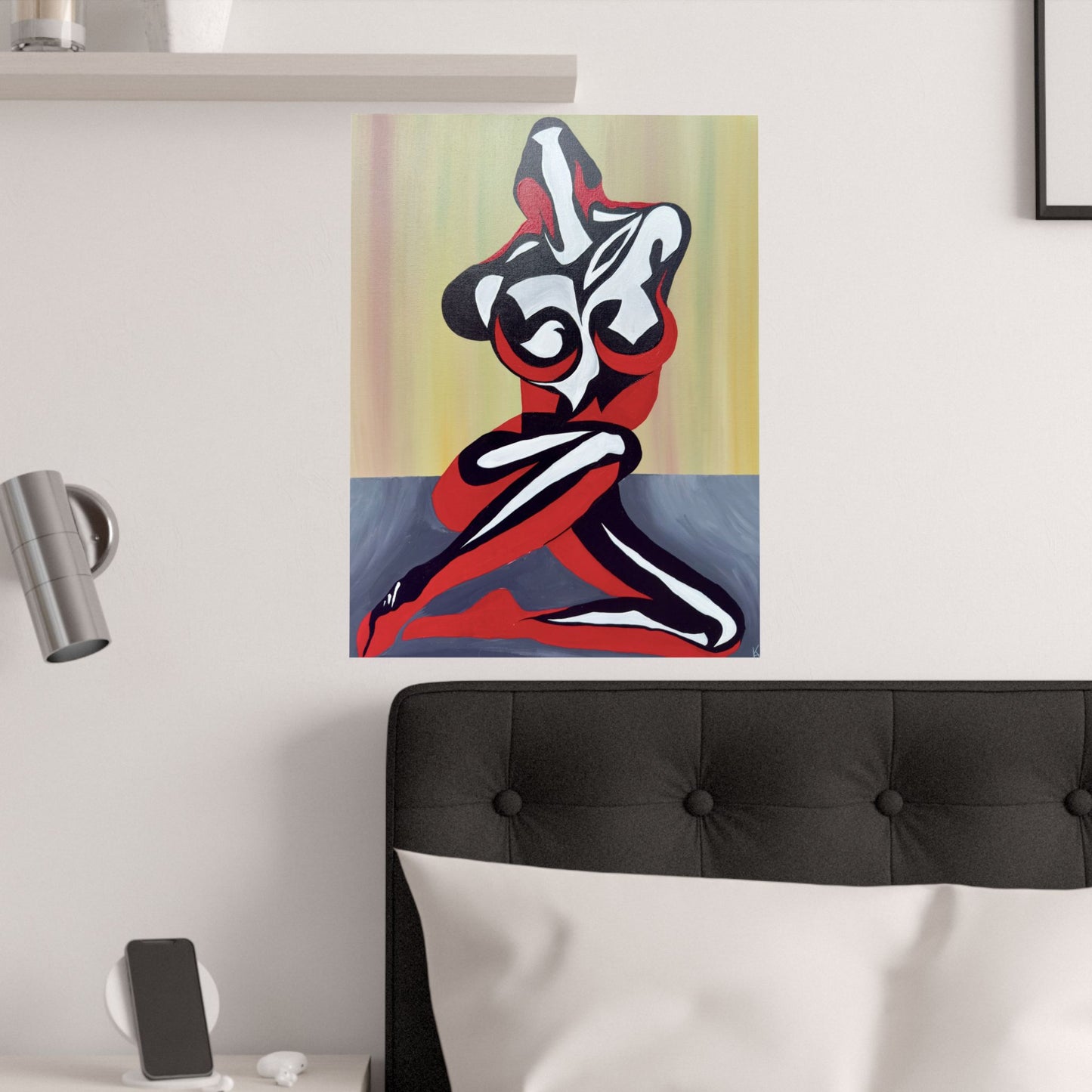 The Shape of Emotion Original Art Satin Print