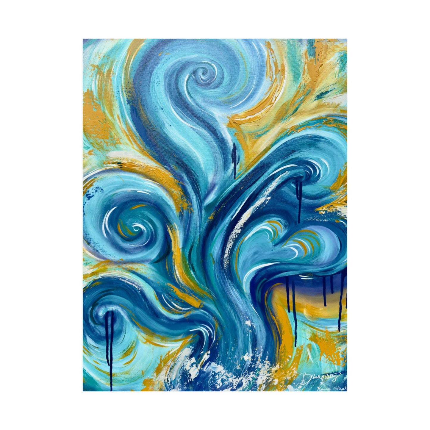 Becoming The Storm Original Art Satin Print