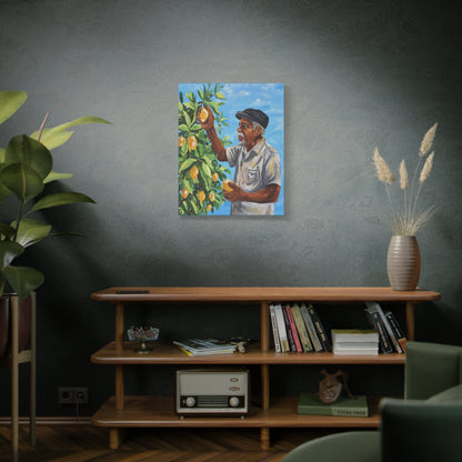Grandpas Lemons Black Family Canvas Art | Blue Kitchen Wall Decor