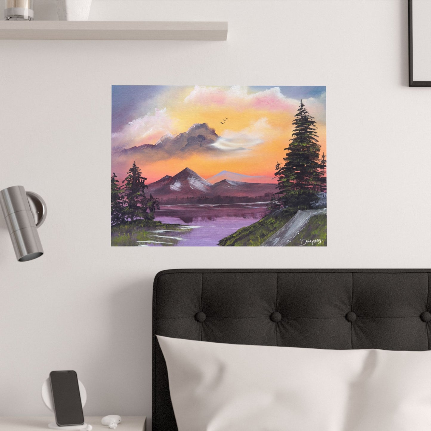 When The Sky Sings Original Art Satin Poster Print