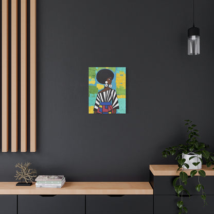 Modern Muse Black Woman Canvas Art | Colorful Afrocentric Wall Decor