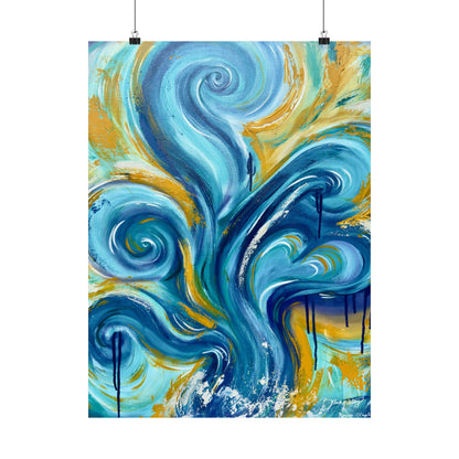 Becoming The Storm Original Art Satin Print