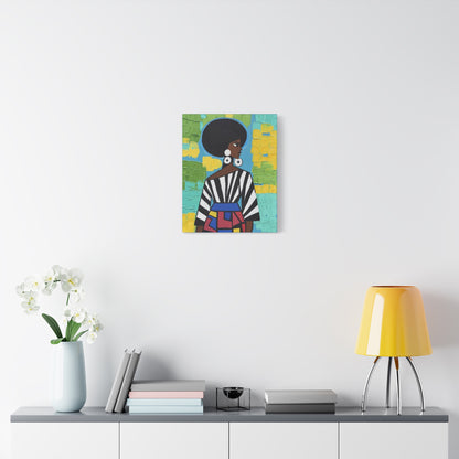 Modern Muse Black Woman Canvas Art | Colorful Afrocentric Wall Decor