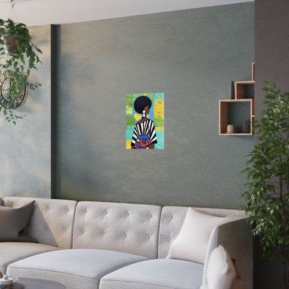 Modern Muse Black Woman Art Print | Colorful Afrocentric Wall Decor
