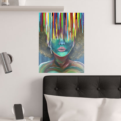 Unmasked Expression Satin Print