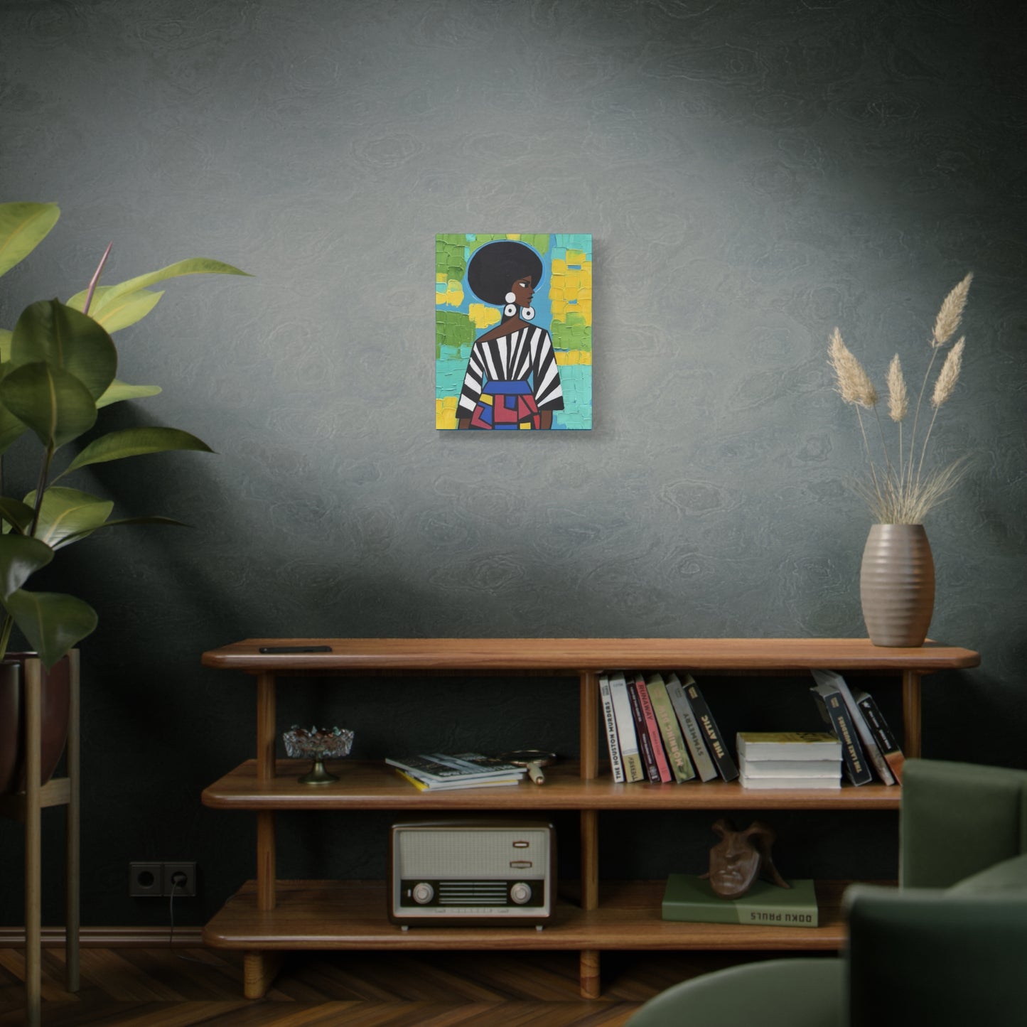 Modern Muse Black Woman Canvas Art | Colorful Afrocentric Wall Decor