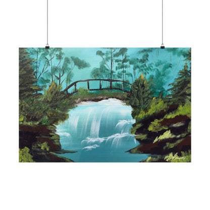 Still Waters Whisper Original Art Satin Poster Print