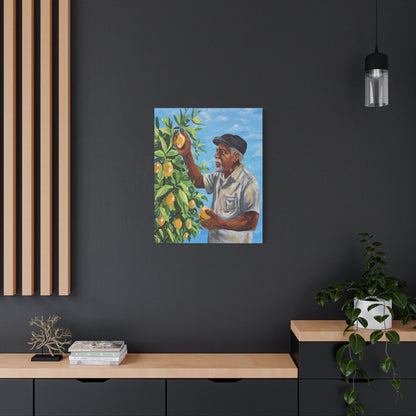 Grandpas Lemons Black Family Canvas Art | Blue Kitchen Wall Decor